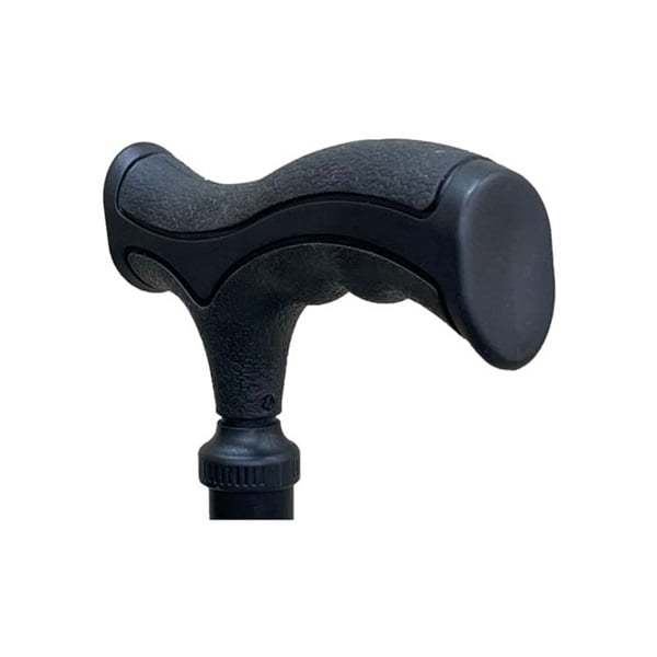 リハケイン ピタッと接地 2段伸縮ステッキ ひまわり カラー:ブラック