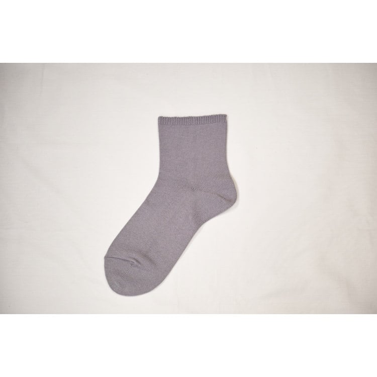 ゆったりくつ下 ショート丈綿混 カラー:グレー サイズ:M