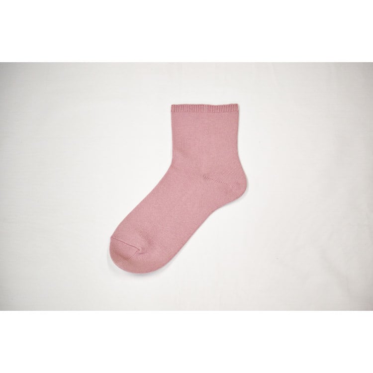 ゆったりくつ下 ショート丈綿混 カラー:ピンク サイズ:S