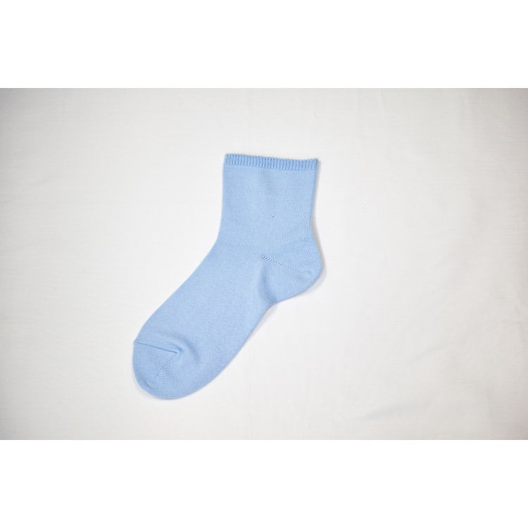 ゆったりくつ下 ショート丈綿混 カラー:サックス サイズ:L