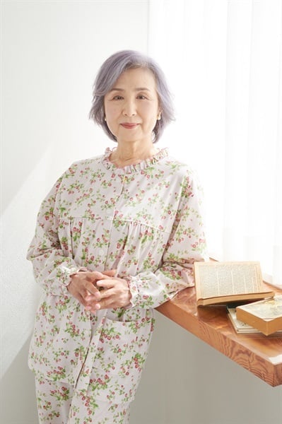 介護 婦人 フリルパジャマ クロスプラス カラー:ピンク サイズ:M