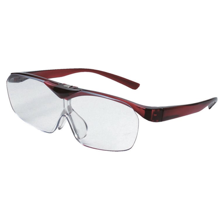 メガネ型拡大鏡 SMART EYE ハネアゲルーペ 1個 エニックス タイプ:ダークワイン