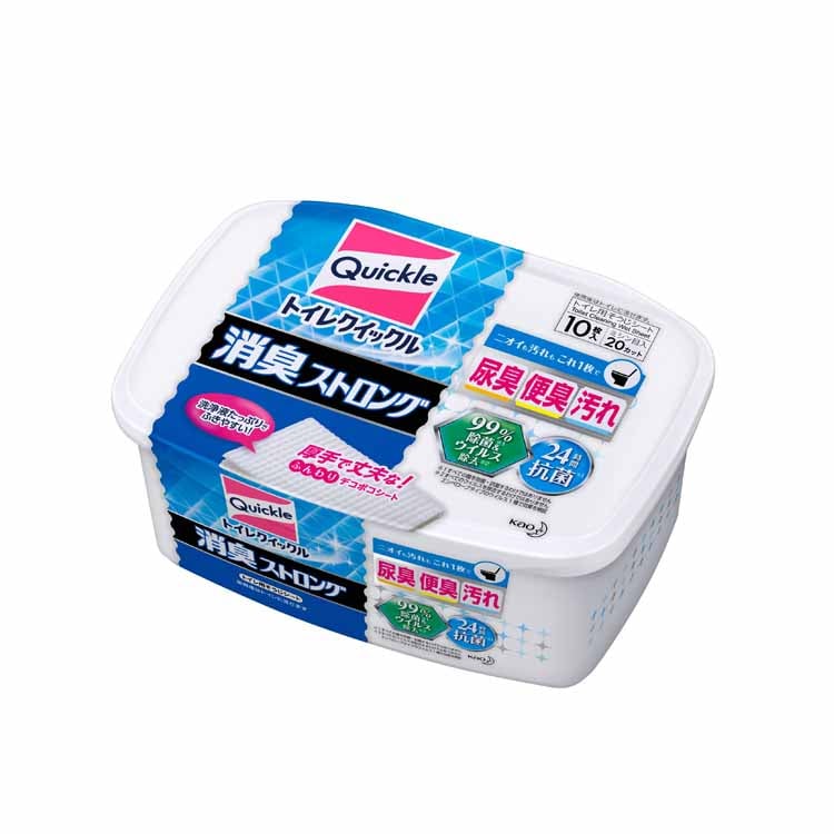 トイレクイックル 消臭ストロング タイプ:容器入 10枚