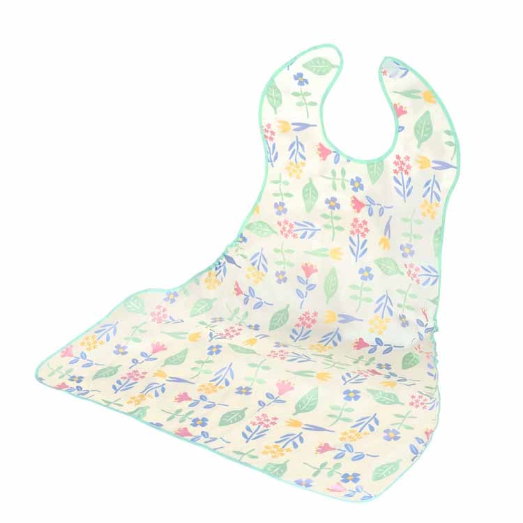 ハピナース テーブルからすべらない食事エプロン 1枚 ハピナース ピジョンタヒラ タイプ:花畑