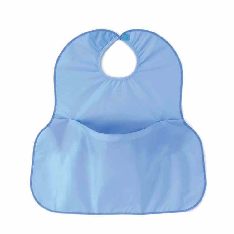 ハピナース 簡単ポケット こぼさない食事エプロン 1枚 ハピナース ピジョンタヒラ カラー:ブルー