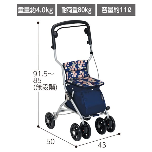 シルバーカー ルミド ネイビー SIMD02 テイコブ TacaoF 幸和製作所 型番:SIMD02-NV