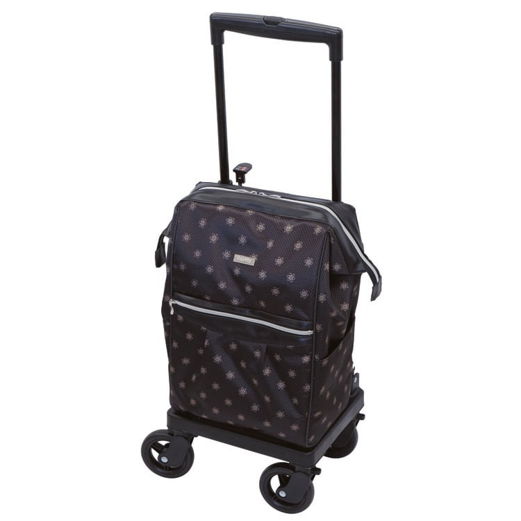 ショッピングカート メロディ スムーズグランデ 1台 島製作所 カラー:花柄ドットショコラ