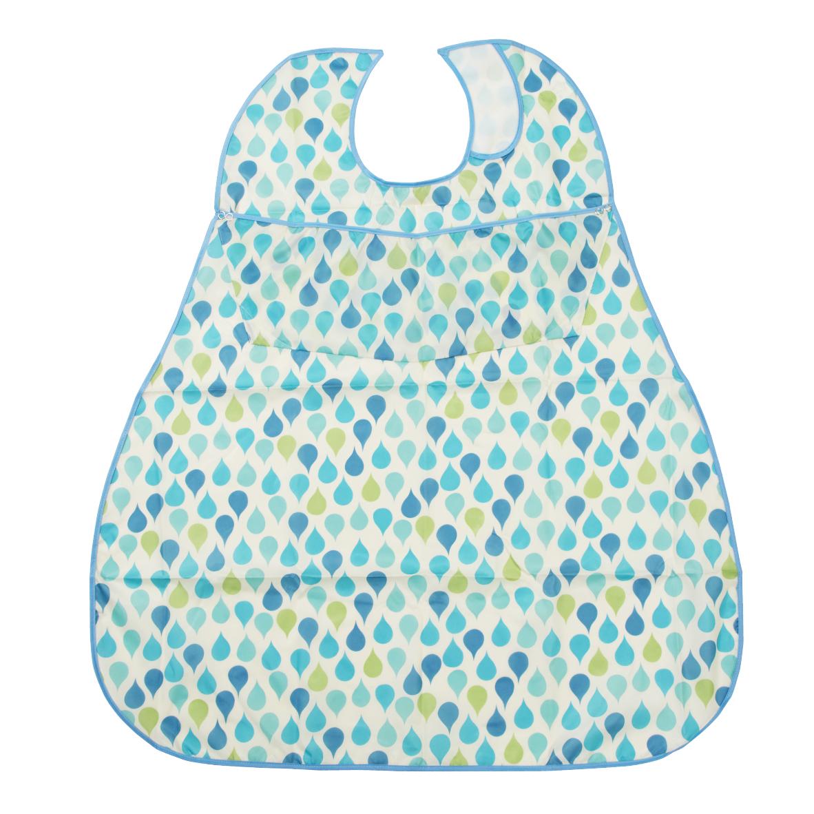 ソフラピレン エプロン しずくポケット付 1枚 竹虎 カラー:ブルー