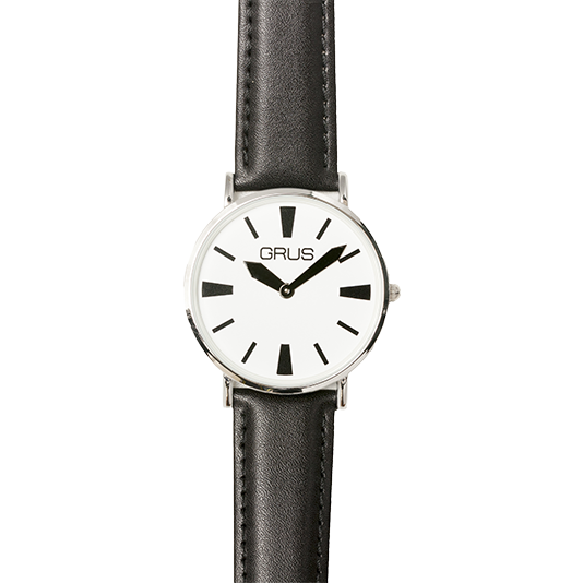 ロービジョンウォッチ メンズ 白文字盤黒バー GRS006-04