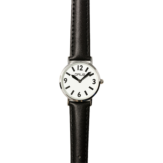 ロービジョンウォッチ レディース 白文字盤黒数字 GRS007-01