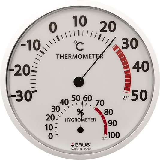 大型アナログ温湿度計 GRS105