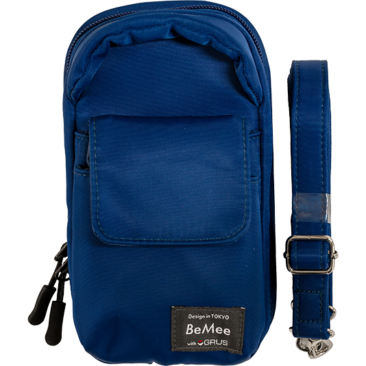 歩行支援アプリ対応スマートフォンポーチ BMWG001-ネイビー