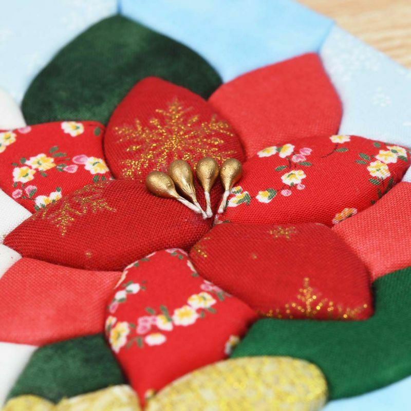 【クラフトキット】きめこみ誕生花・ポインセチア（１２月）