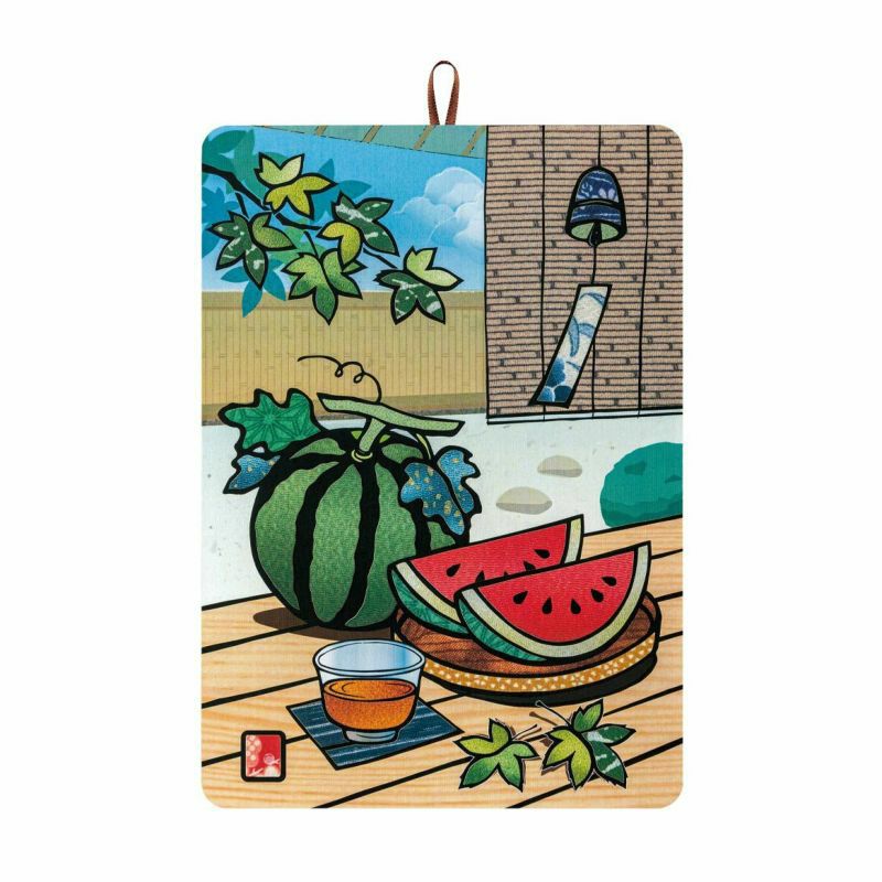 【クラフトキット】季節のシールはり絵・夏の縁側（８月）