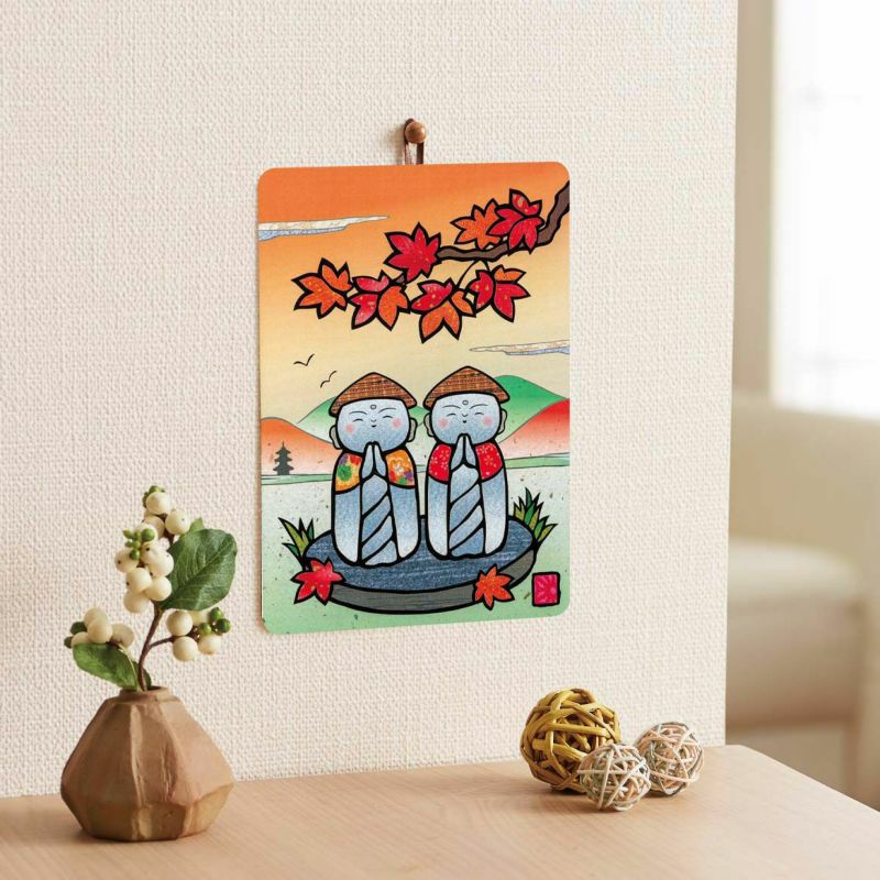 【クラフトキット】季節のシールはり絵・お地蔵さん（１１月）