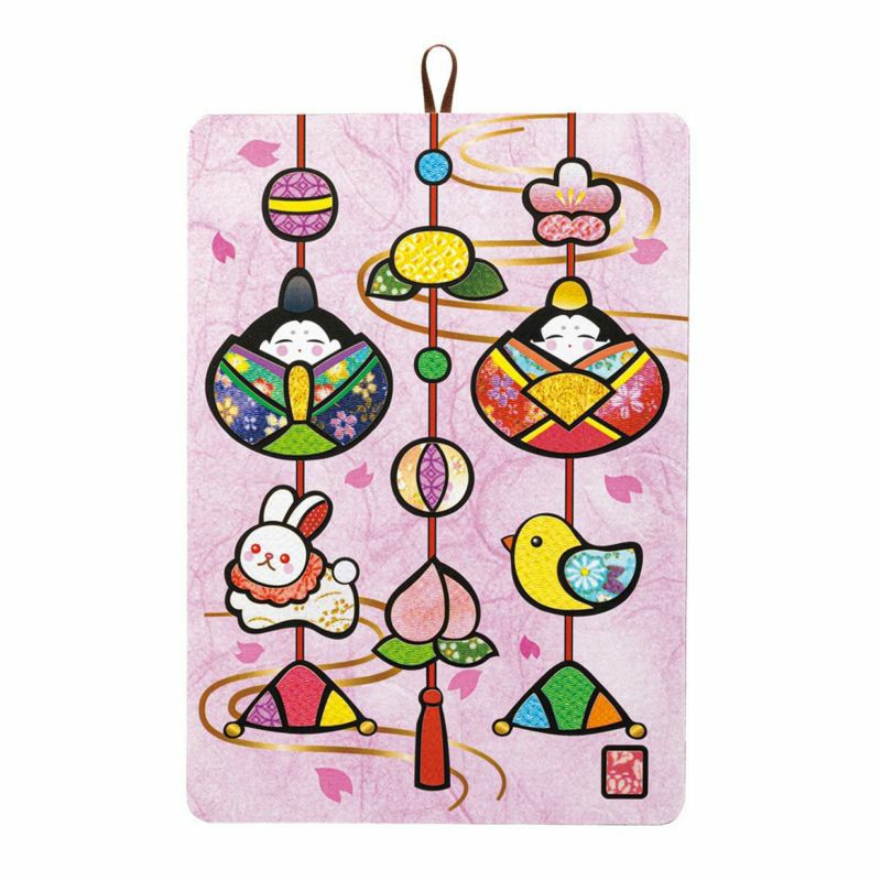 【クラフトキット】季節のシールはり絵・つるし雛（３月）