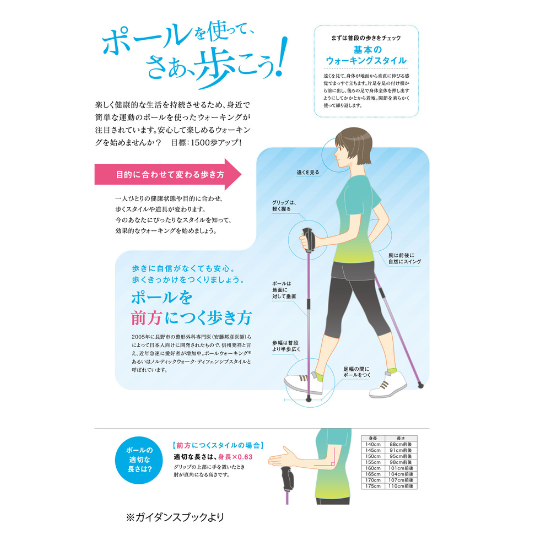 ウォーキングポール16フリックレバー