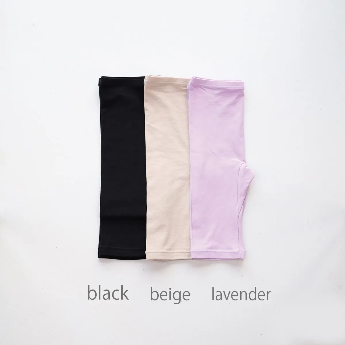 前後なし綿天竺ボトムス（５分丈）