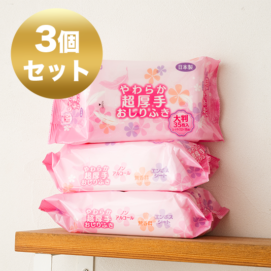 大人用『やわらか超厚手おしりふき』3個セット