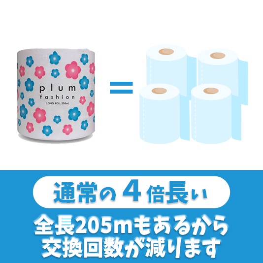 エイトワン プラムファッション 205mトイレットペーパー 12個入