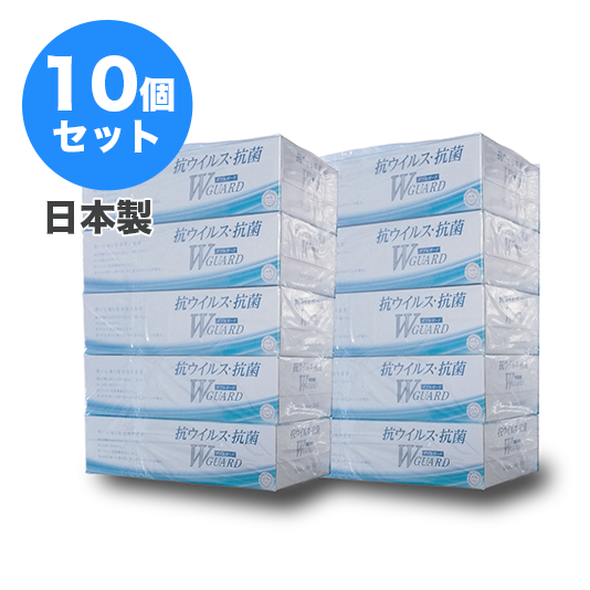 エイトワン 抗ウイルス＆抗菌Wガード BOXティッシュ（180組）10箱セット