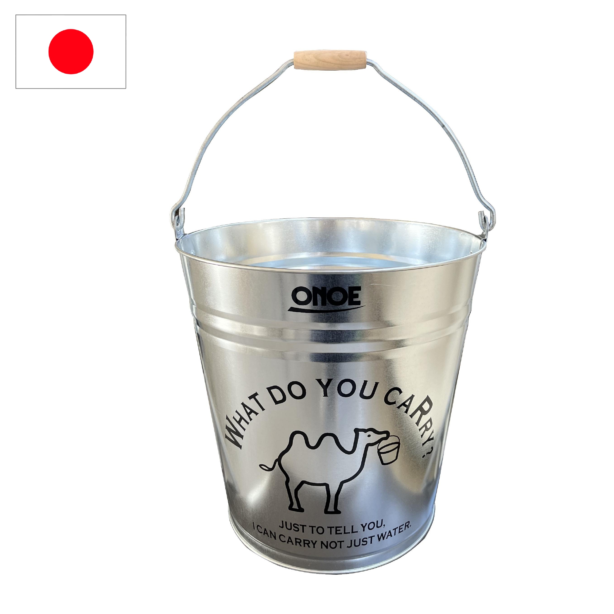 イラスト入バケツ12号　ブラック