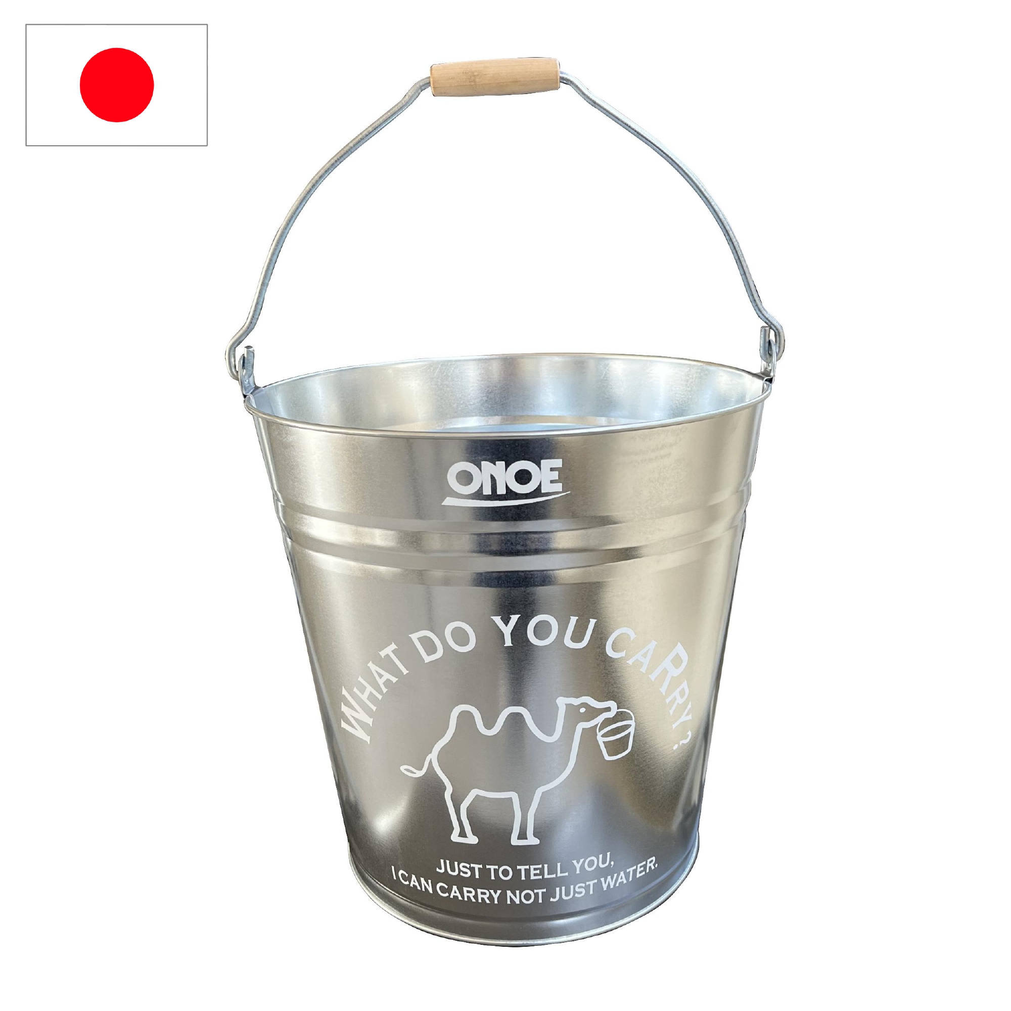 イラスト入バケツ12号　ホワイト