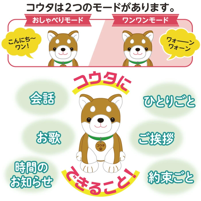 こんにちワン！ しばいぬコウタ 音声認識ぬいぐるみ