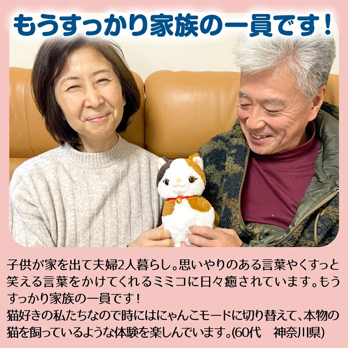 こんにちニャン！ みけねこミミコ 音声認識ぬいぐるみ