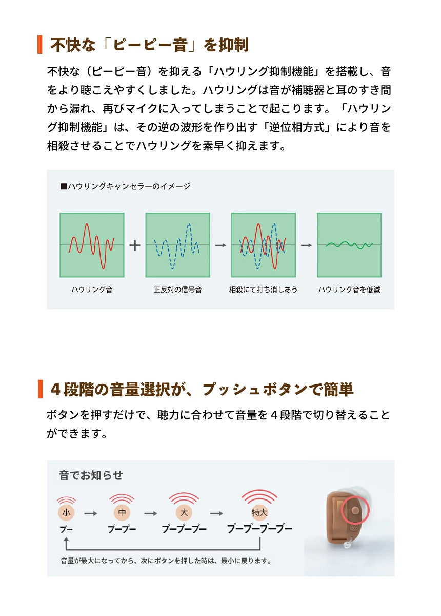 【左耳用】 オンキヨー ONKYO 耳あな型補聴器 OHS-D21L