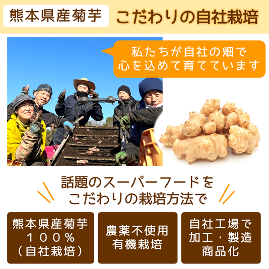 【熊本県産菊芋使用】さらにイヌリンを加えた菊芋パウダー　１５本入り