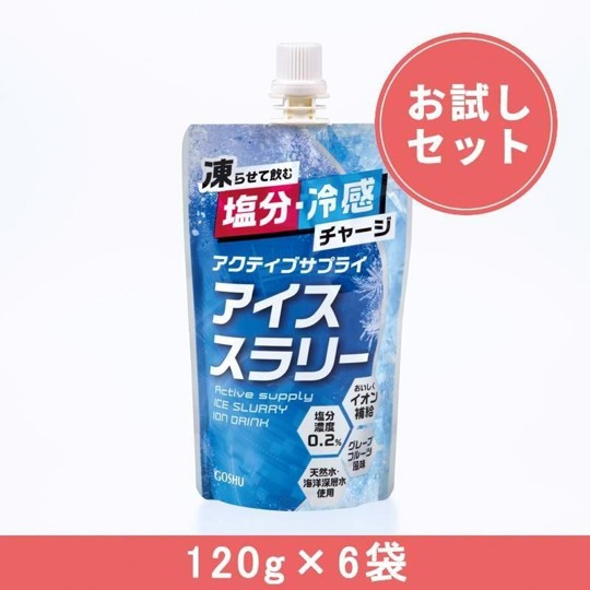 アクティブサプライ　アイススラリー　お試しセット　１２０ｇ×６袋