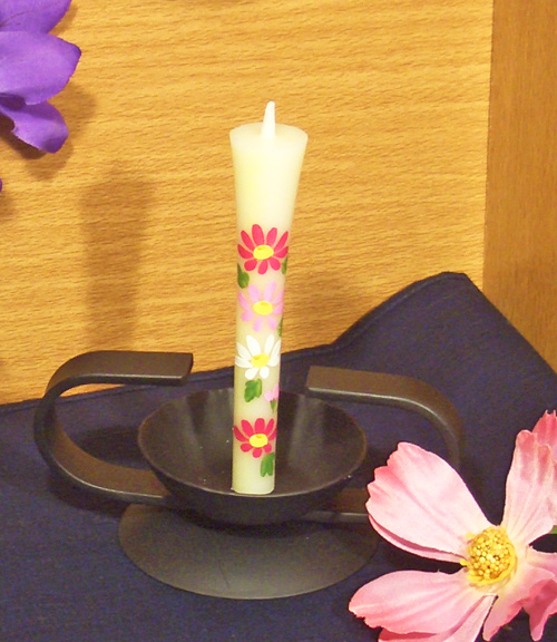 絵ろうそく3号2本入り秋桜手描き