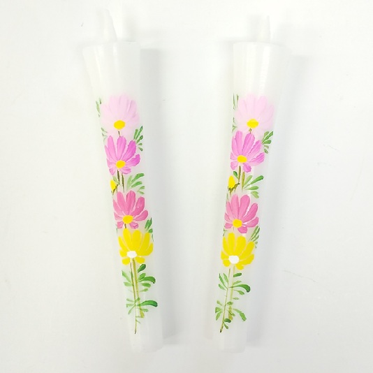 絵ろうそく3号2本入り秋桜手描き