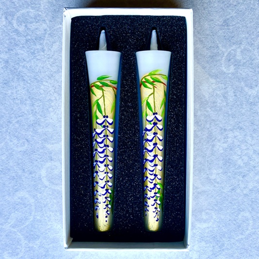 絵ろうそく3号2本入り藤手描き
