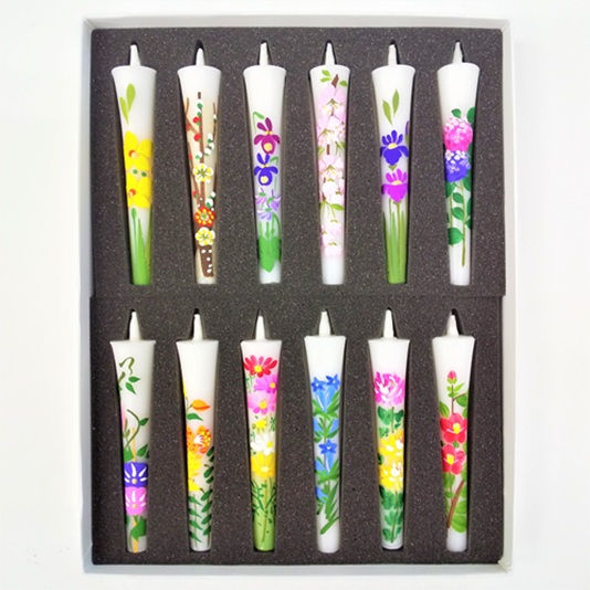 四季の花手描き１２本入り