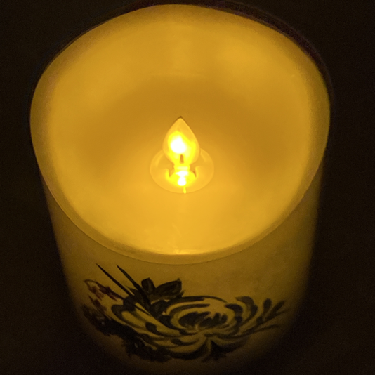 灯ととなり手描き　極楽浄土の華 LEDろうそく