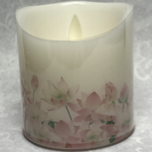 灯ととなり転写　ハス　LEDろうそく