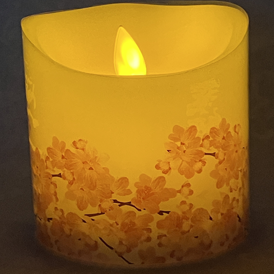 灯ととなり転写　桜　LEDろうそく