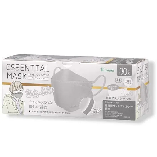 さらふわESSENTIAL MASK　ライトグレー　30枚入
