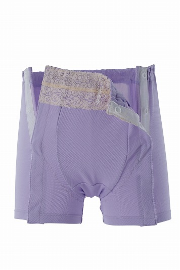 パッド対応左右開閉式ホルダーパンツ「LaSiQu」女性用（SS～LL/パープル）