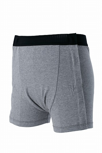 パッド対応左右開閉式ホルダーパンツ「LaSiQu」男性用（SS～LL/グレー）