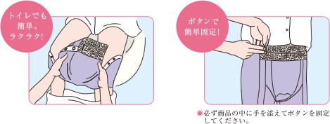 パッド対応左右開閉式ホルダーパンツ「LaSiQu」男性用（SS～LL/グレー）
