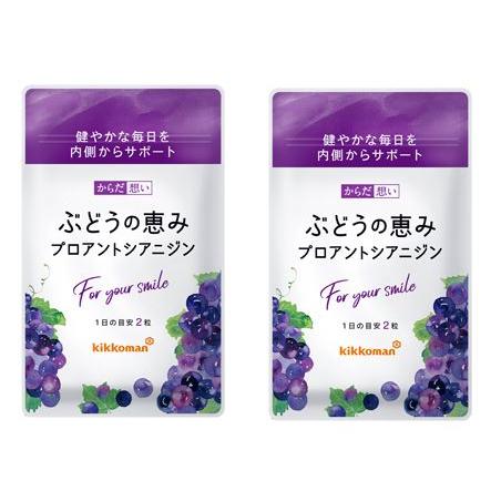 キッコーマン からだ想い ぶどうの恵み プロアントシアニジン 60粒 2袋セット ポリフェノールの王様