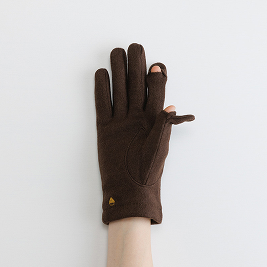 【WOMEN】どんぐり刺繍ジャージグローブ  / タッチパネル対応