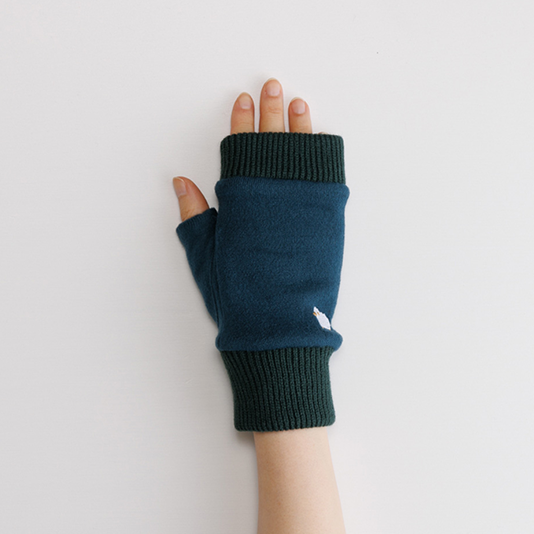【WOMEN】ひつじ刺繍フィンガーレスジャージグローブ